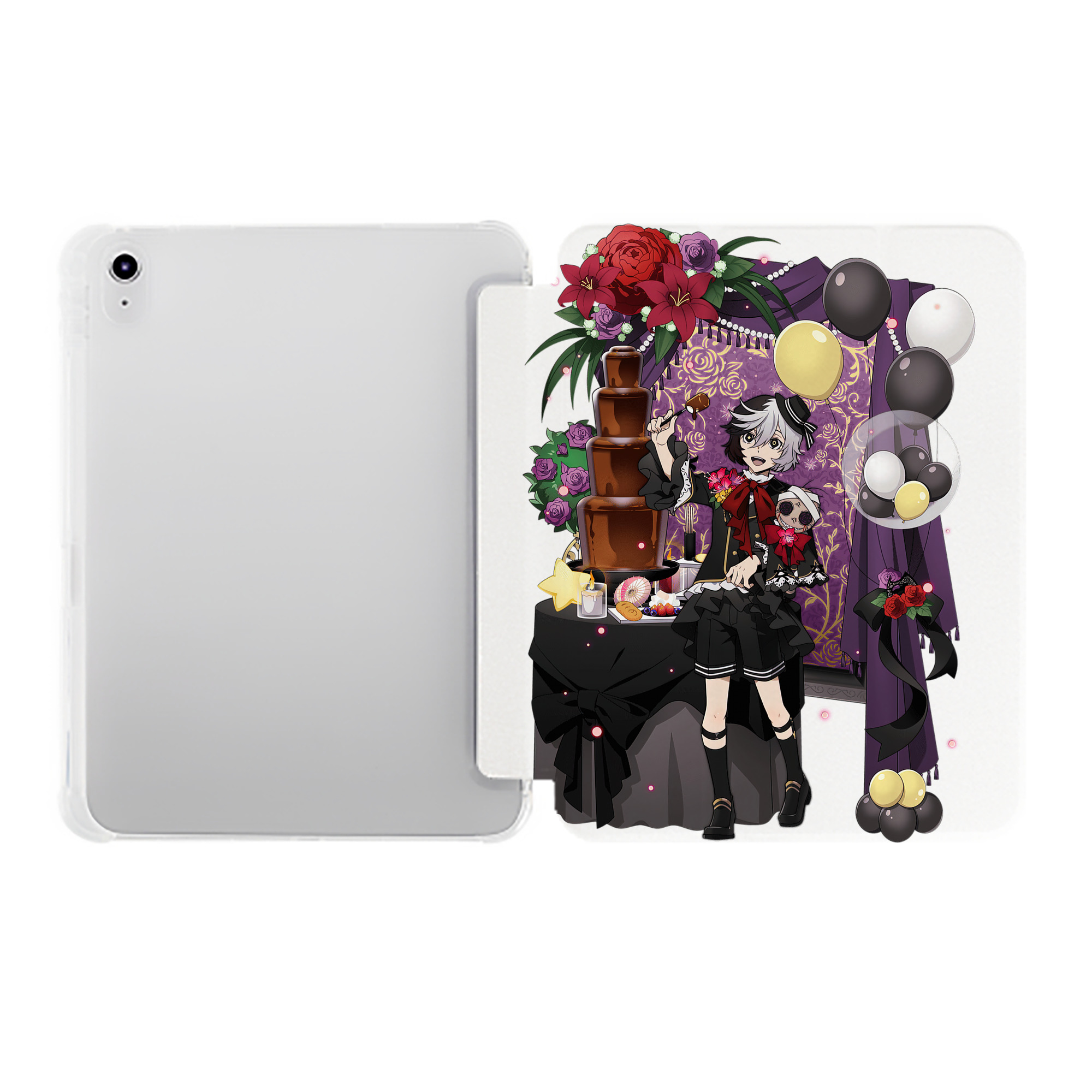 （画像用） 文豪ストレイドッグス Bungo Stray Dogs IPad ケース ペン収納付き 三つ折りスタンド PUレザー×シリコン 対応機種9.5/10.5/10.9インチ